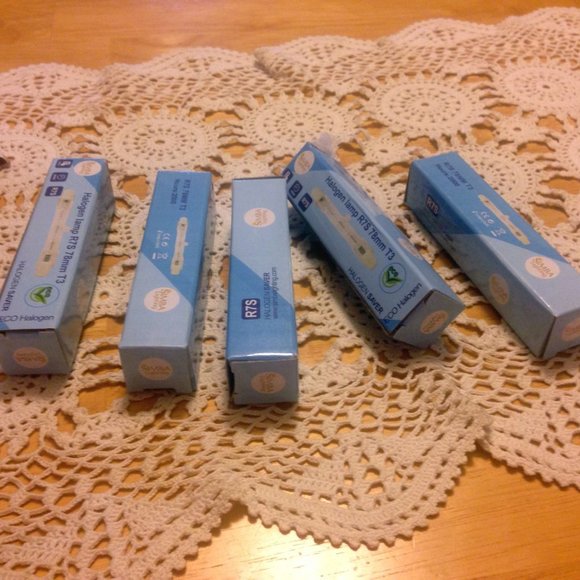 NIB 5 pc Halogen R7S 78mm T3 Double Ended Bulbs - Picture 1 of 7